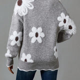Tereza | Cvjetni pulover s V-izrezom