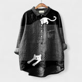 Elisabete - Camisa com padrões para senhora