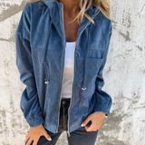 Ella | Manšestrová ass s kapucí zipem