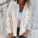 Ella | Manšestrová ass s kapucí zipem