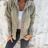 Ella | Manšestrová ass s kapucí zipem