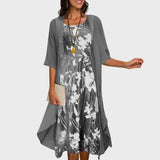 Ângela | Vestido Floral & Blazer Leve