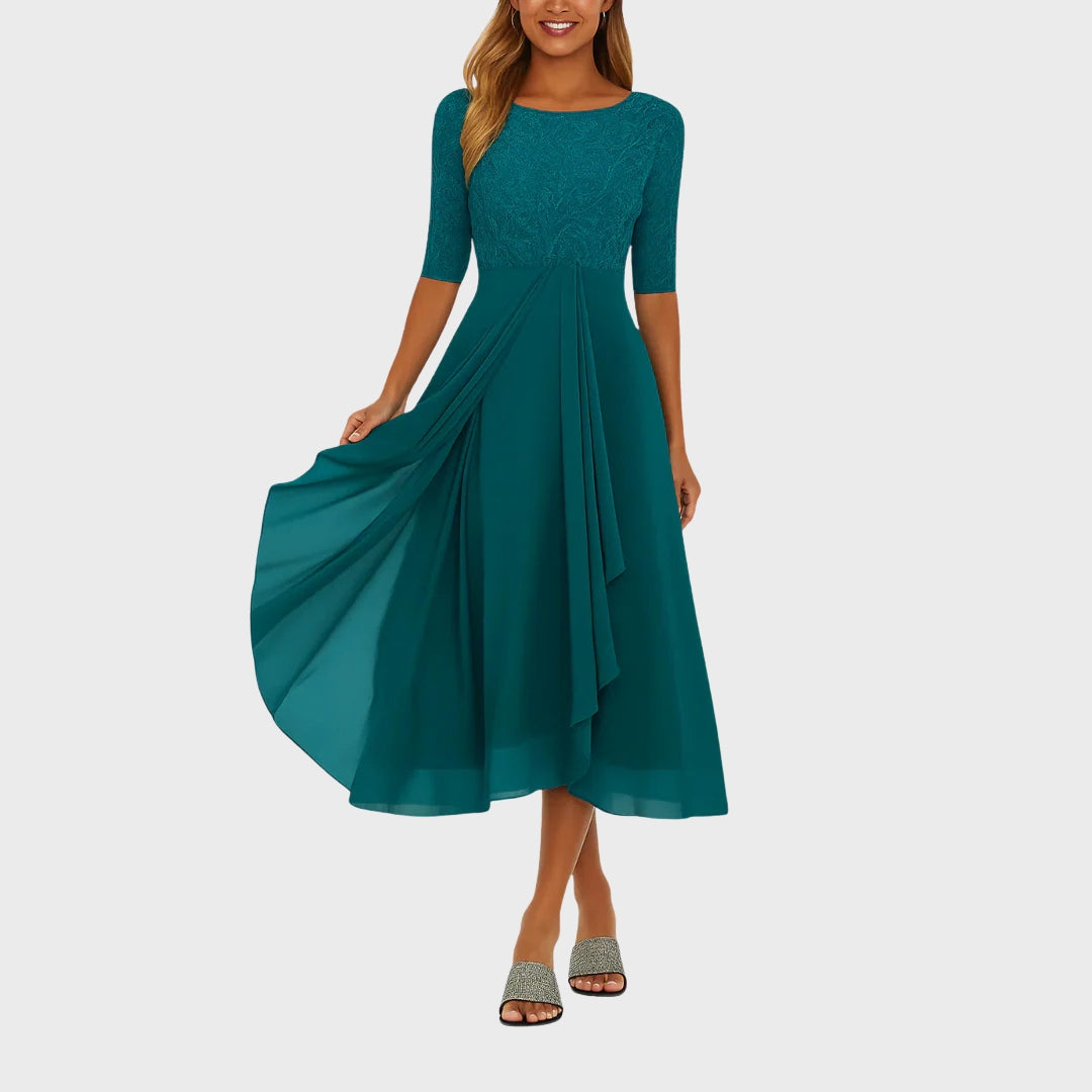 Clementina | Elegantna haljina od čipke i šifona