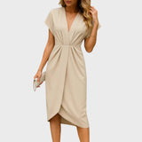 Catarina | Vestido Envelope Midi de Luxo