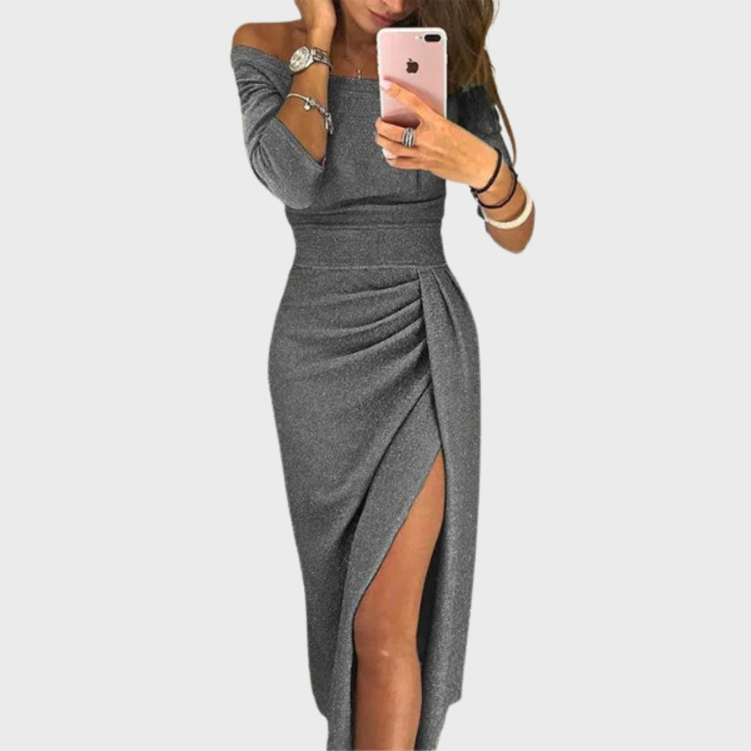 Isadora | Elegantna večernja haljina s otvorenim ramenima