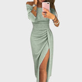 Isadora | Vestido de Noite Elegante com Ombros Descobertos