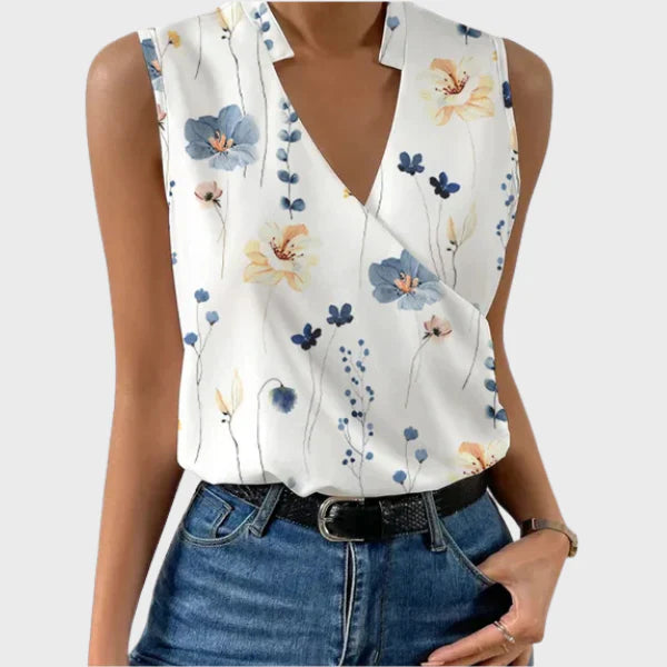 Márcia | Top de Verão Suave com Decote em V