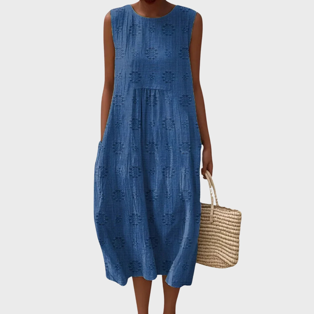 Cecilia | Vezena pamučna haljina