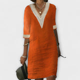 Ženské šaty z bavlny a lnu