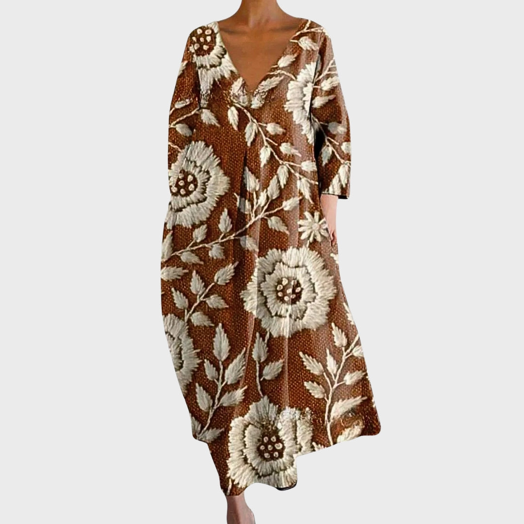 Sara | Šarena pamučna haljina