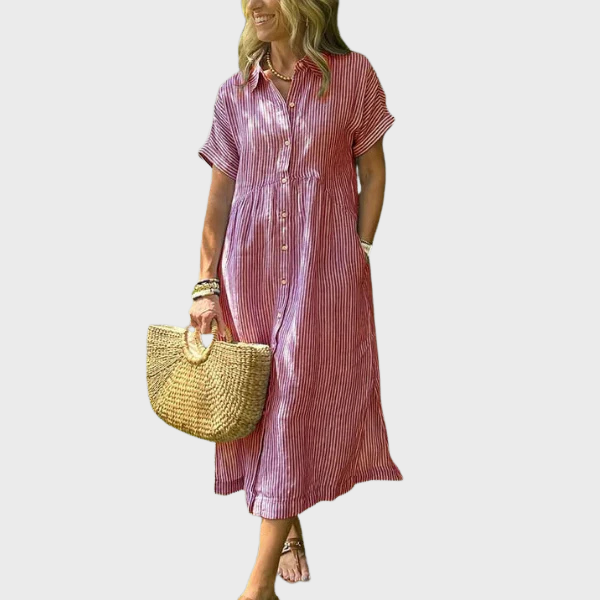 Clara | Prugasta košulja s gumbima