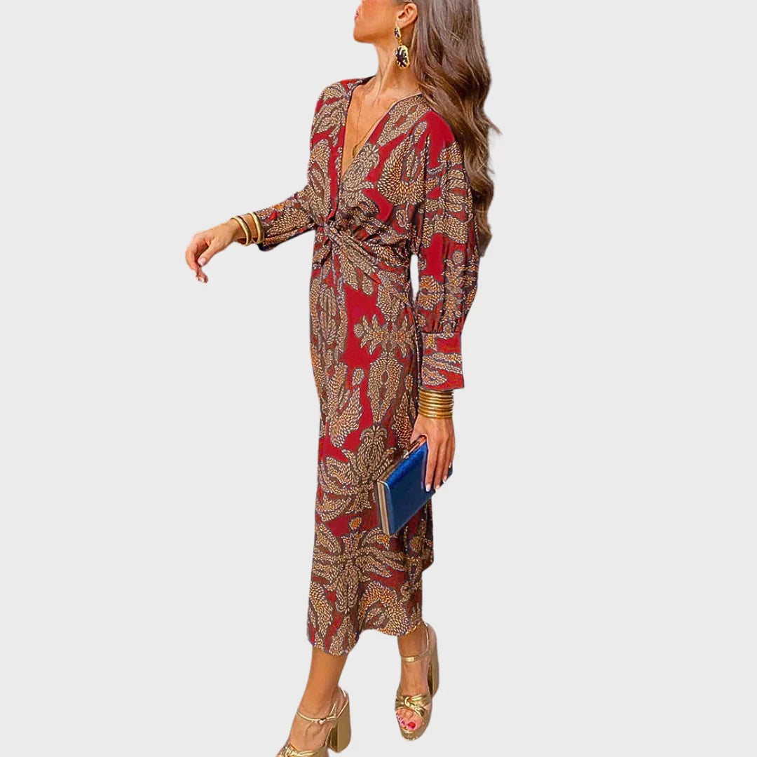 Vanessa | Vestido Envelope Boho Luxuoso