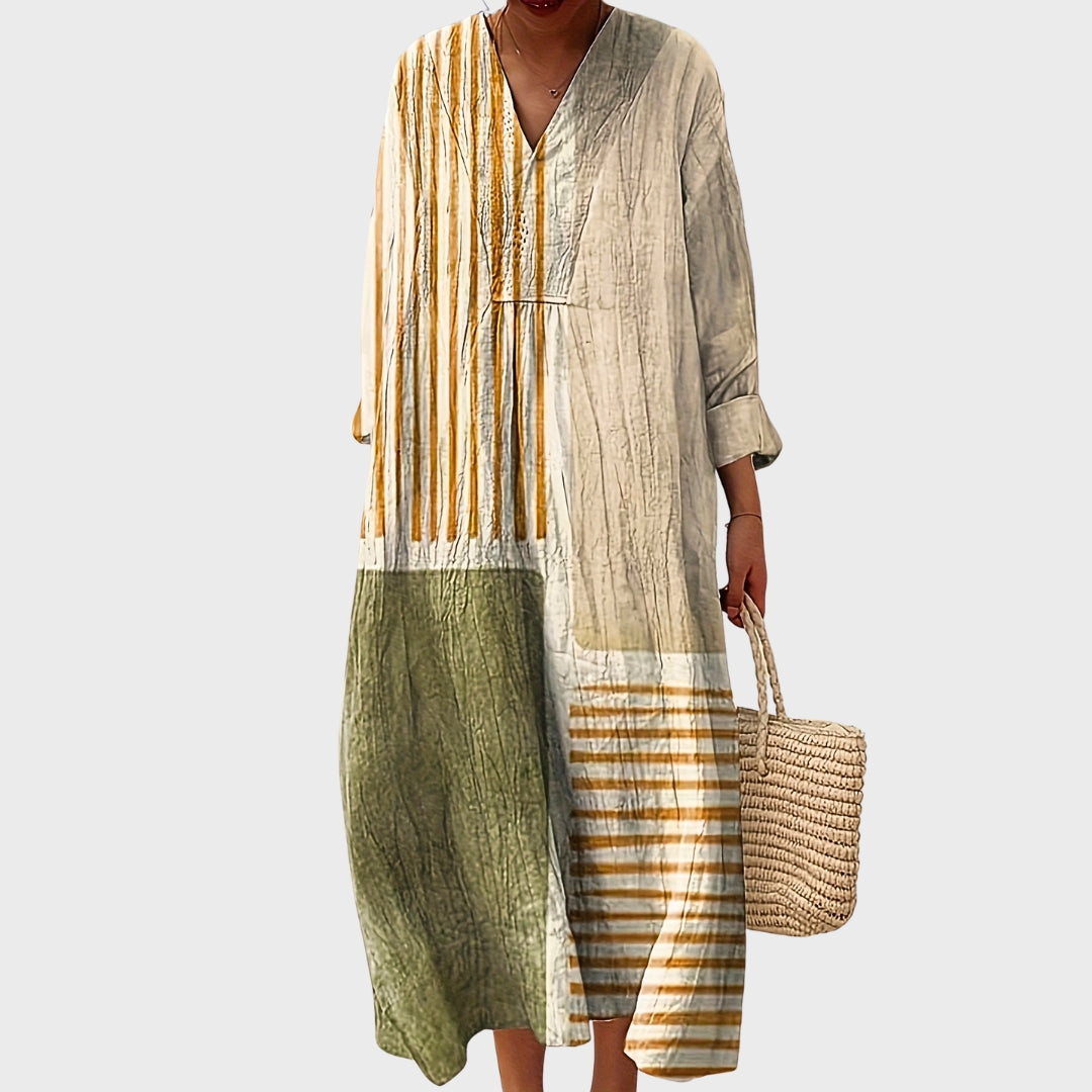 Florence | Vintage cvjetna pamučna haljina s uzorkom sitnog uzorka