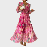 Eloísa | Vestido Longo Floral com Mangas Compridas