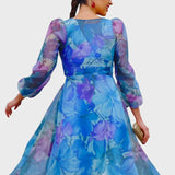 Estela | Vestido Chic de Algodão com Estampa Floral