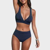 Erica - Biquini Liso de Cintura Alta