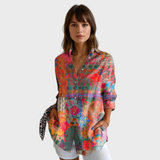 Rita | Camisa Floral com Botões