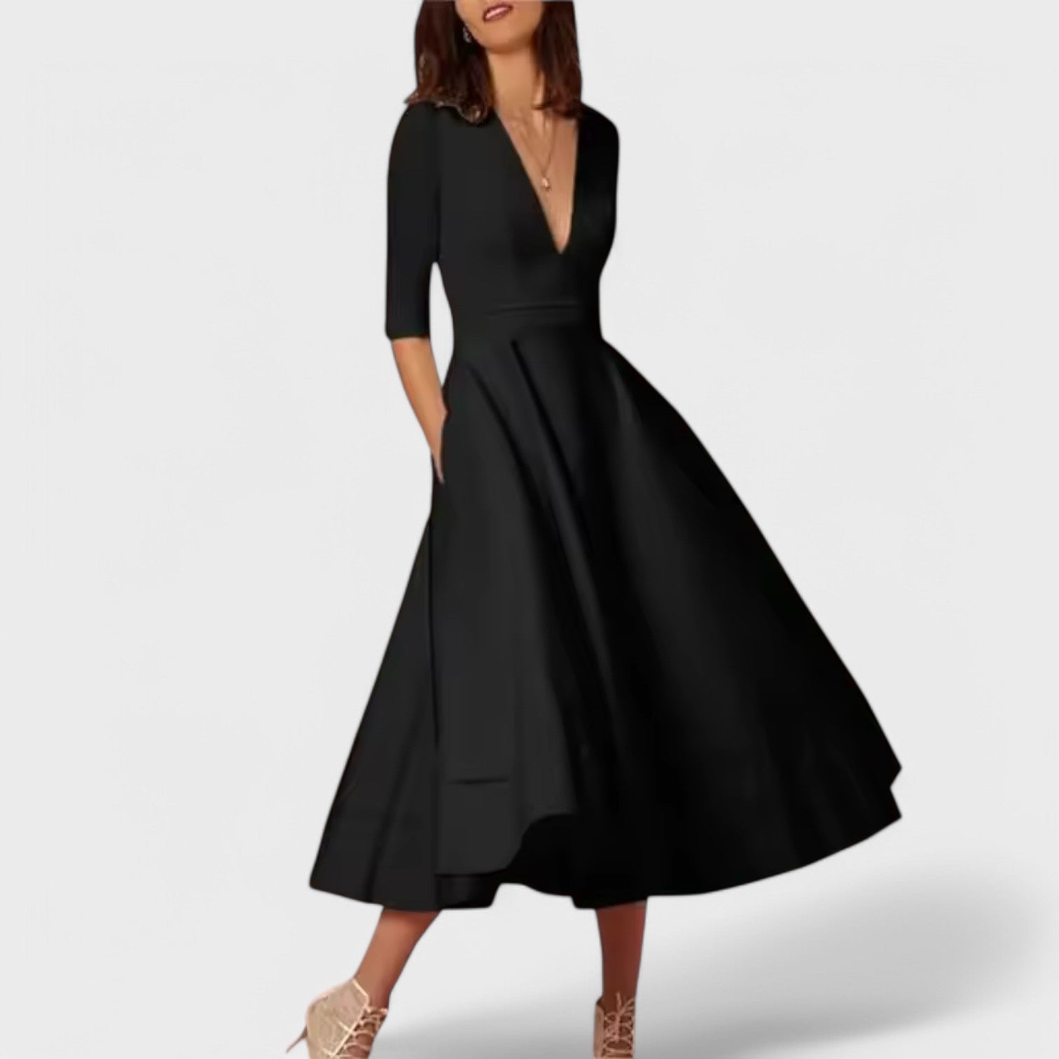 Helena - Elegantna haljina s V-izrezom