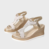 Helena | Sandálias Ortopédicas Elegantes de Cunha