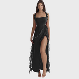 Lara | Vestido Comprido Estiloso com Racha Lateral