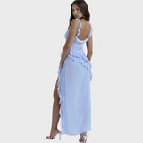 Lara | Vestido Comprido Estiloso com Racha Lateral