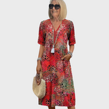 Clara | Vestido Midi Suave com Decote em V