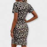 Fatima - Elegantna haljina s leopard printom.