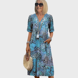 Clara | Vestido Midi Suave com Decote em V