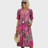 Clara | Vestido Midi Suave com Decote em V