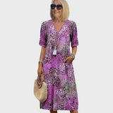 Clara | Vestido Midi Suave com Decote em V