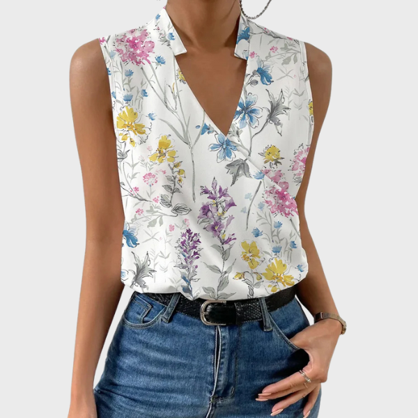 Márcia | Top de Verão Suave com Decote em V