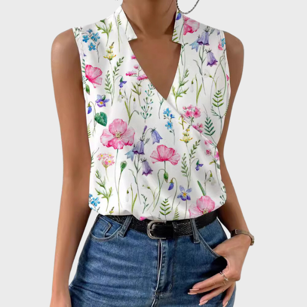 Márcia | Top de Verão Suave com Decote em V