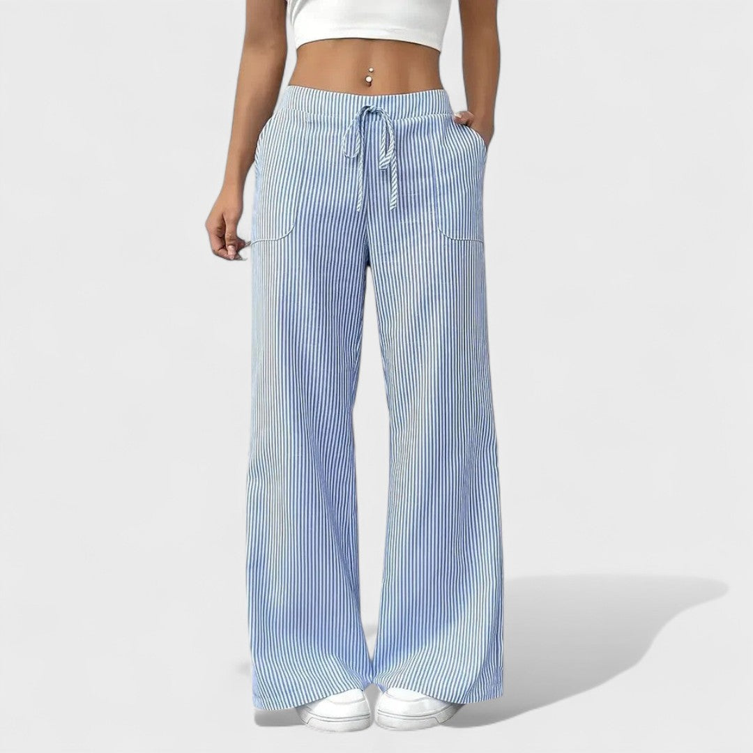 Maria - Udobne široke hlače sa stilskim detaljima.