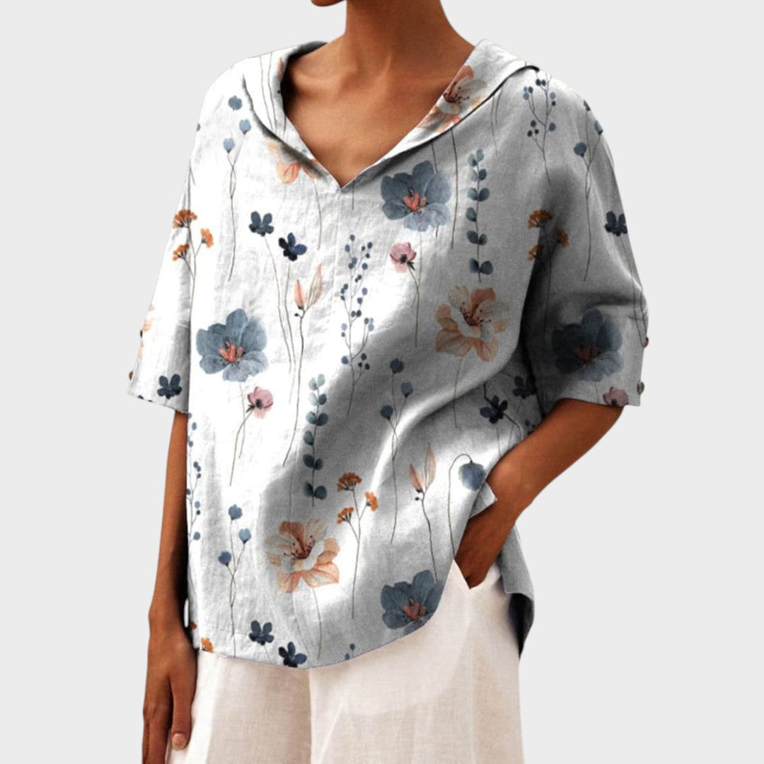 Flávia - Elegantni laneni top