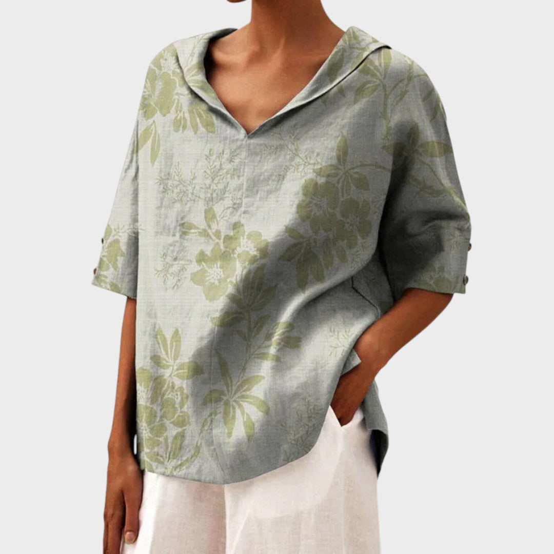 Flávia - Elegantni laneni top