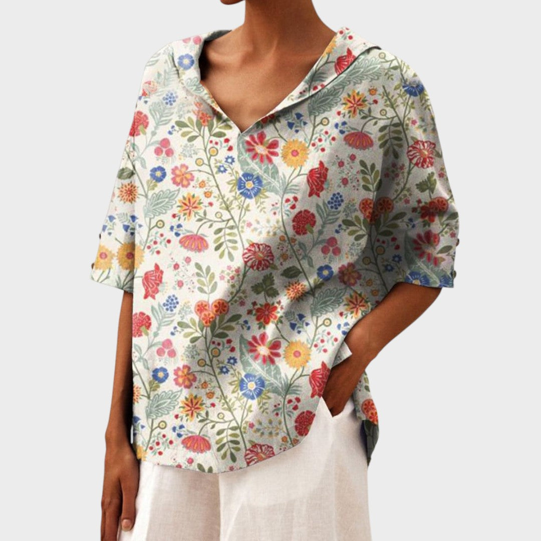 Flávia - Elegantni laneni top