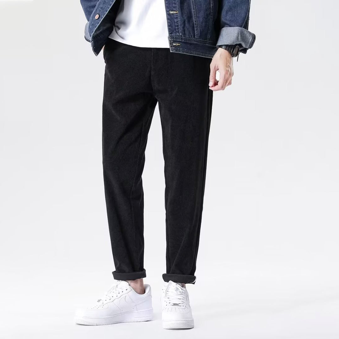 Satoko - Calças de veludo Cinzento