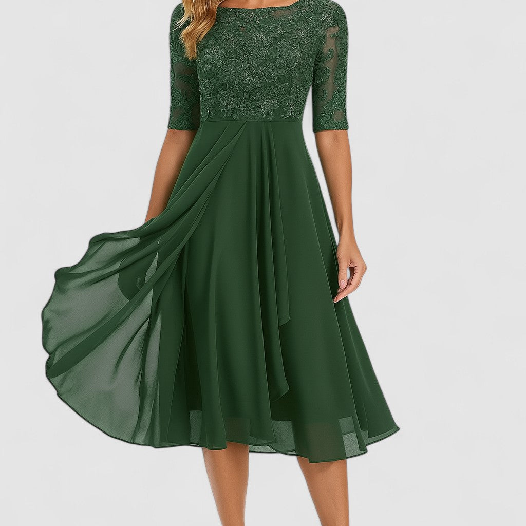 FROYDA™ | Elegantní společenské šaty s krajkou