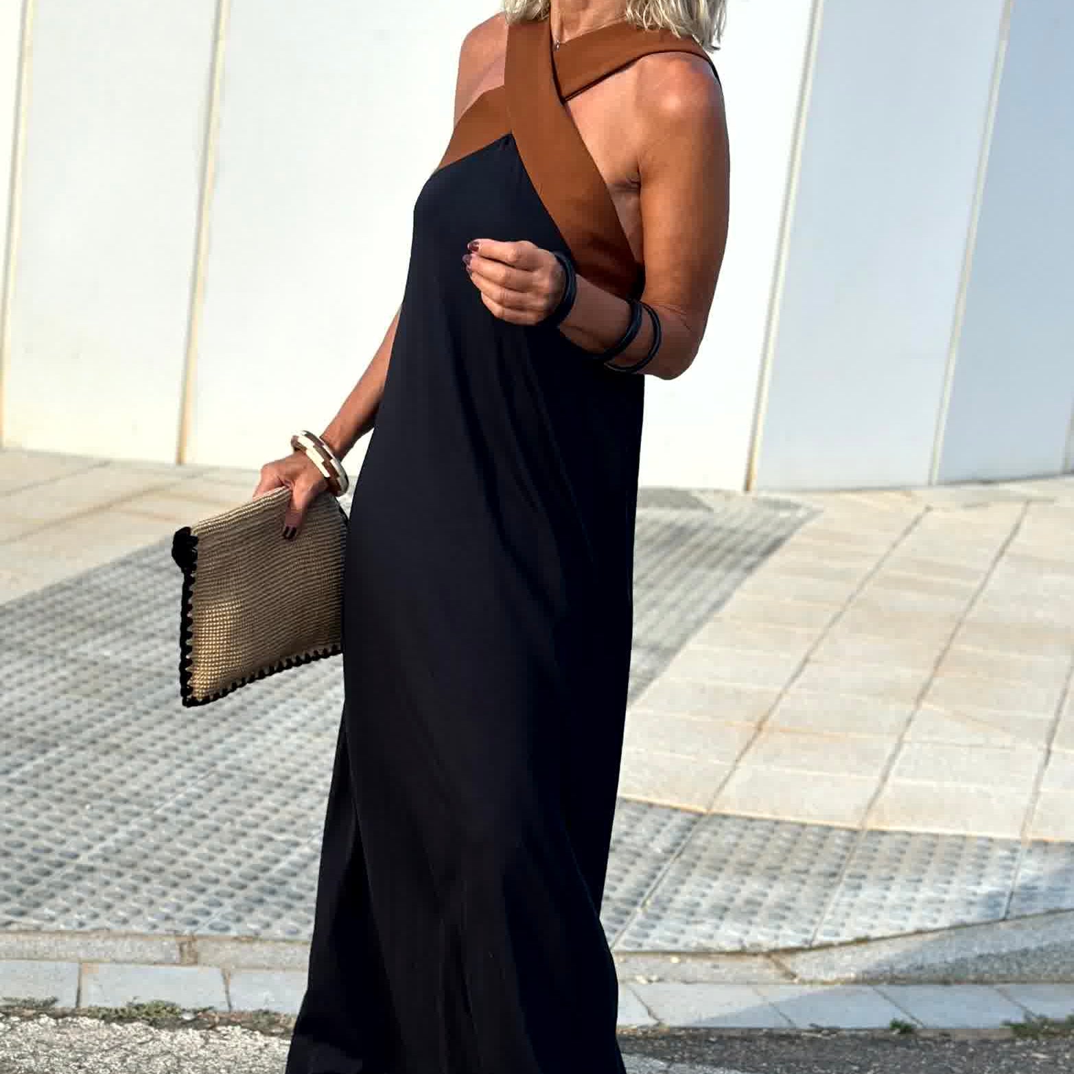 Vendula | Elegantní šaty s odhalenými zády a módním překříženým výstřihem