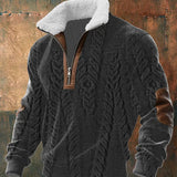 Oswin – Dukserica sa patent zatvaračem i visokim ovratnikom od umjetnog krzna