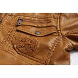 Jaxon - Jaqueta de couro com capuz