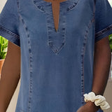 Julia | Elegantní džínové šaty s kapsami