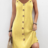 Karolína - Prodyšné šaty bez rukávů s výstřihem do V a áčkovým střihem