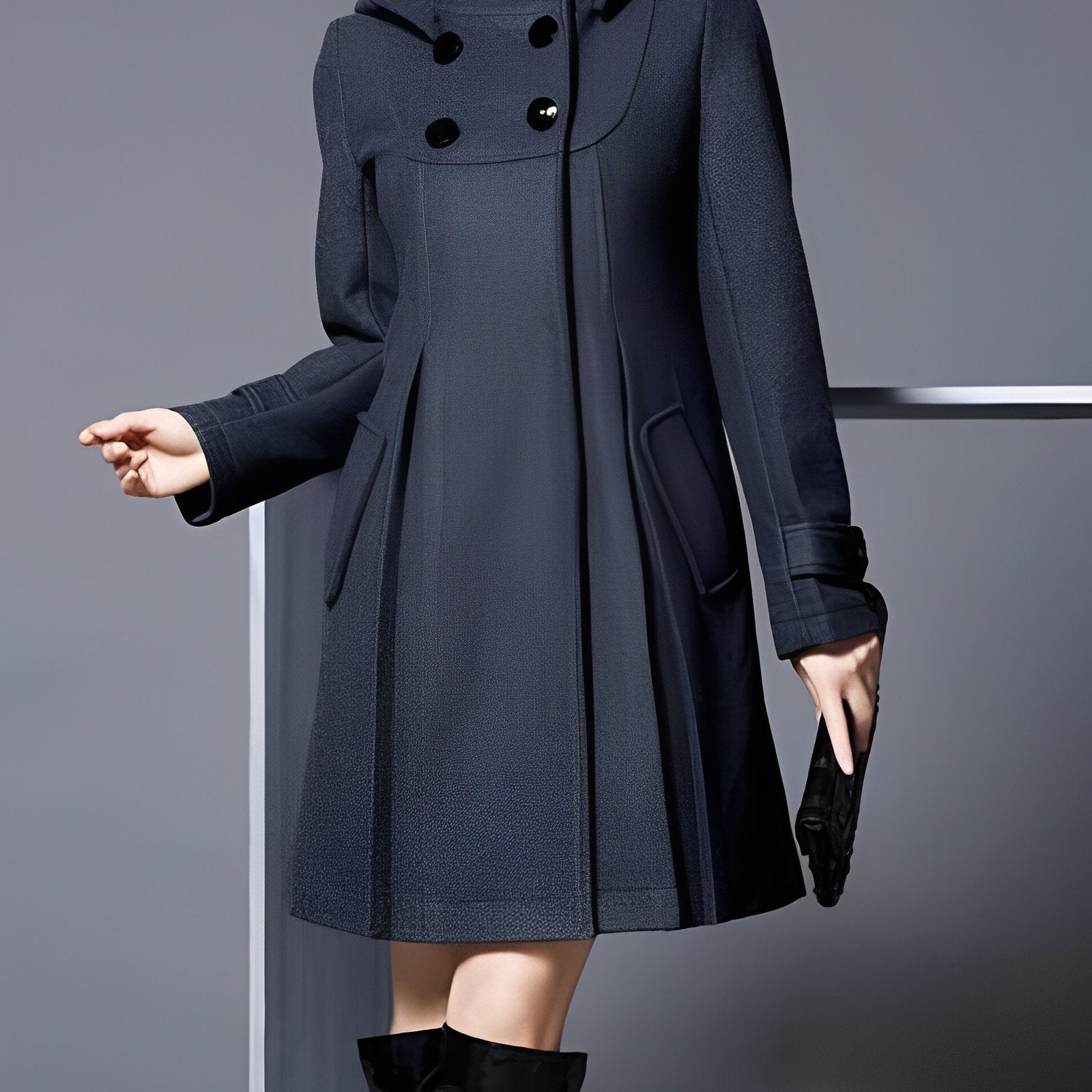 Soraia - Elegantni kaput s dvostrukim džepovima i kapuljačom