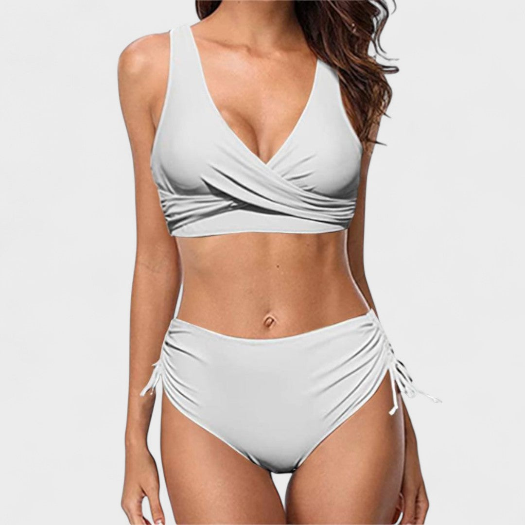 Helena - Bikini visokog struka s preklopljenim gornjim dijelom