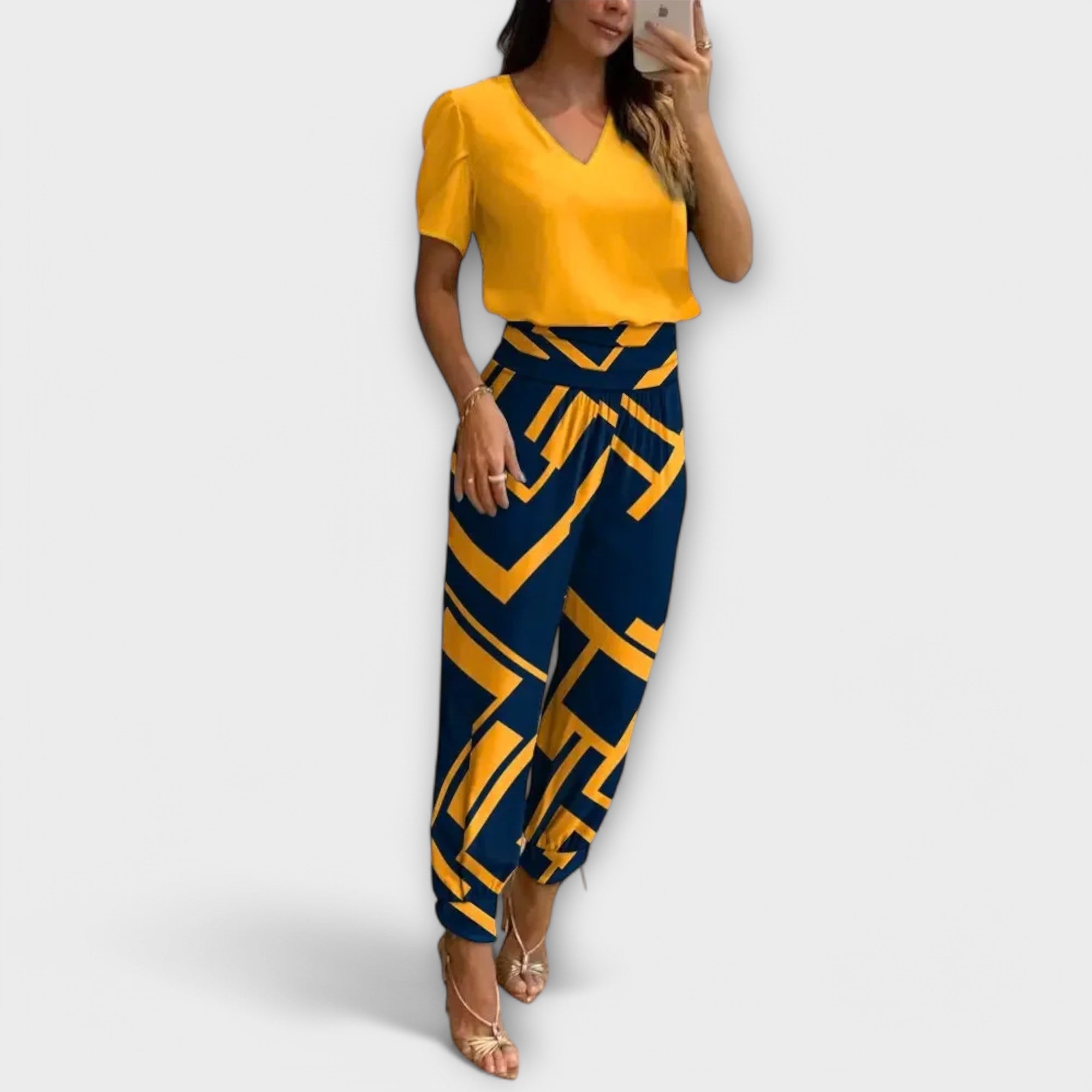 Irmelin – Elegantní sada s topem a kalhotami