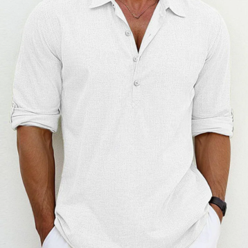 Raphael | klasická látková košile z lnu 1+1 ZDARMA