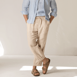 Lucente - Uvolněné lněné kalhoty