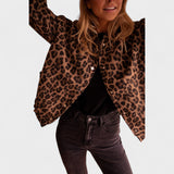 Roza - Moderni kaput s leopard printom