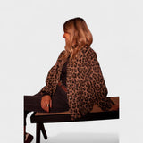 Roza - Moderni kaput s leopard printom
